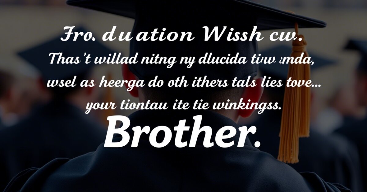 Graduation Wishes for Brother