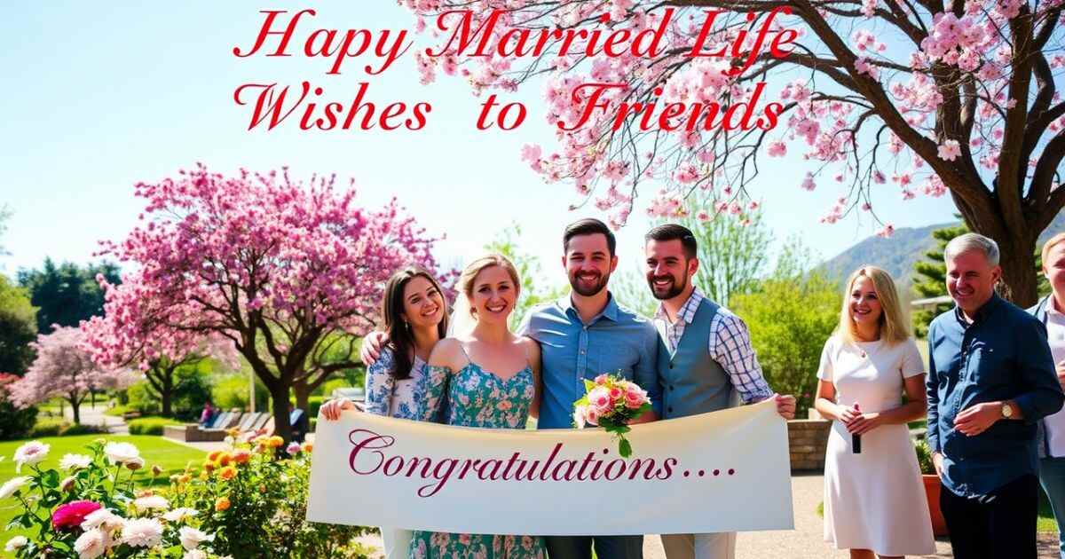 Happy Married Life Wishes to friends
