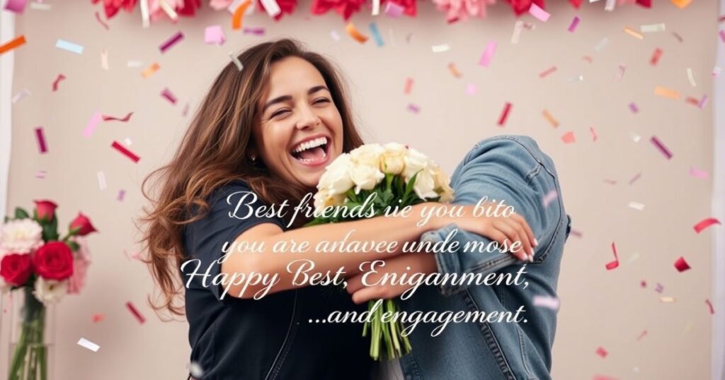 Short Engagement Wishes for Best Friend