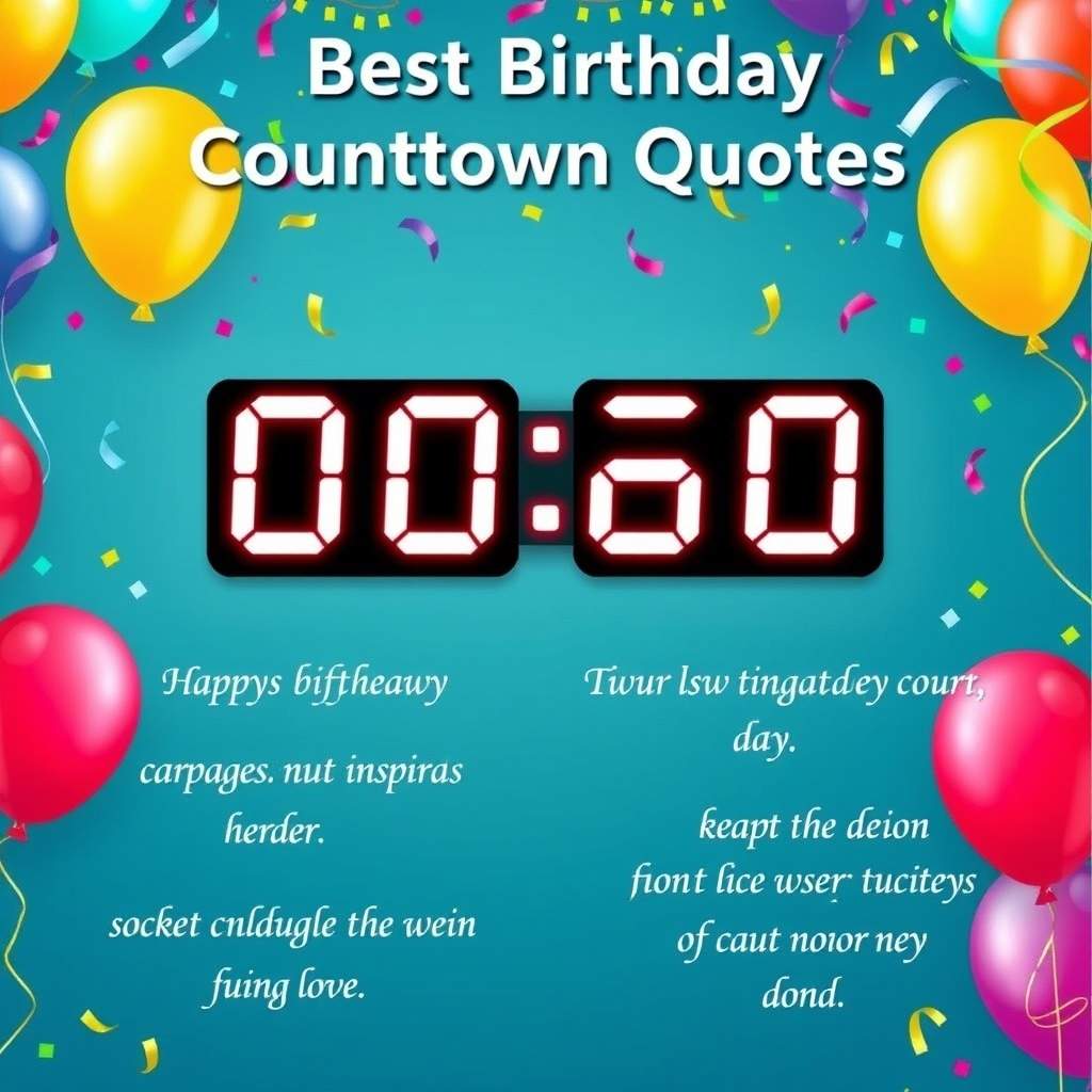 Best Birthday Countdown Quotes