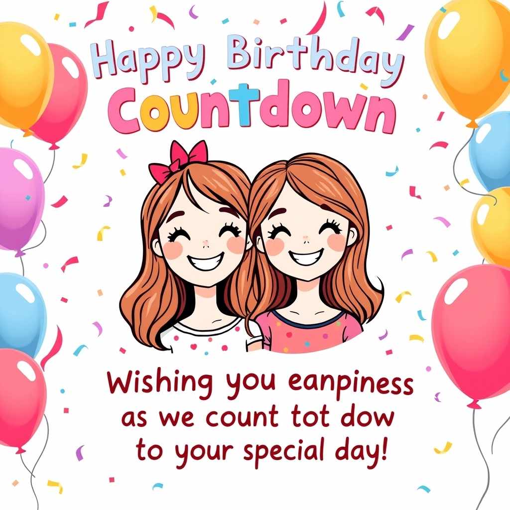 Birthday Countdown Quote for Best Friend Girl