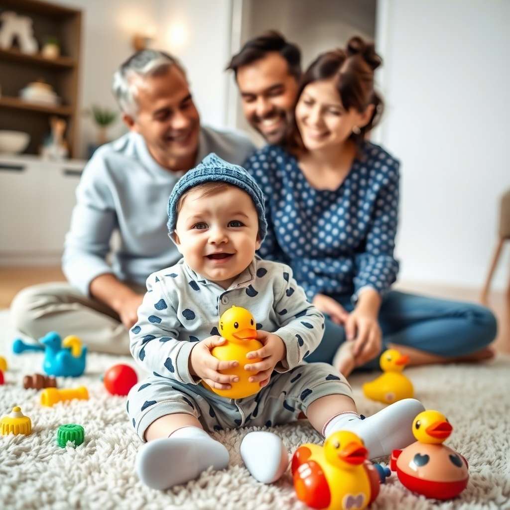 Funny Baby Boy Wishes to Make the Parents Smile