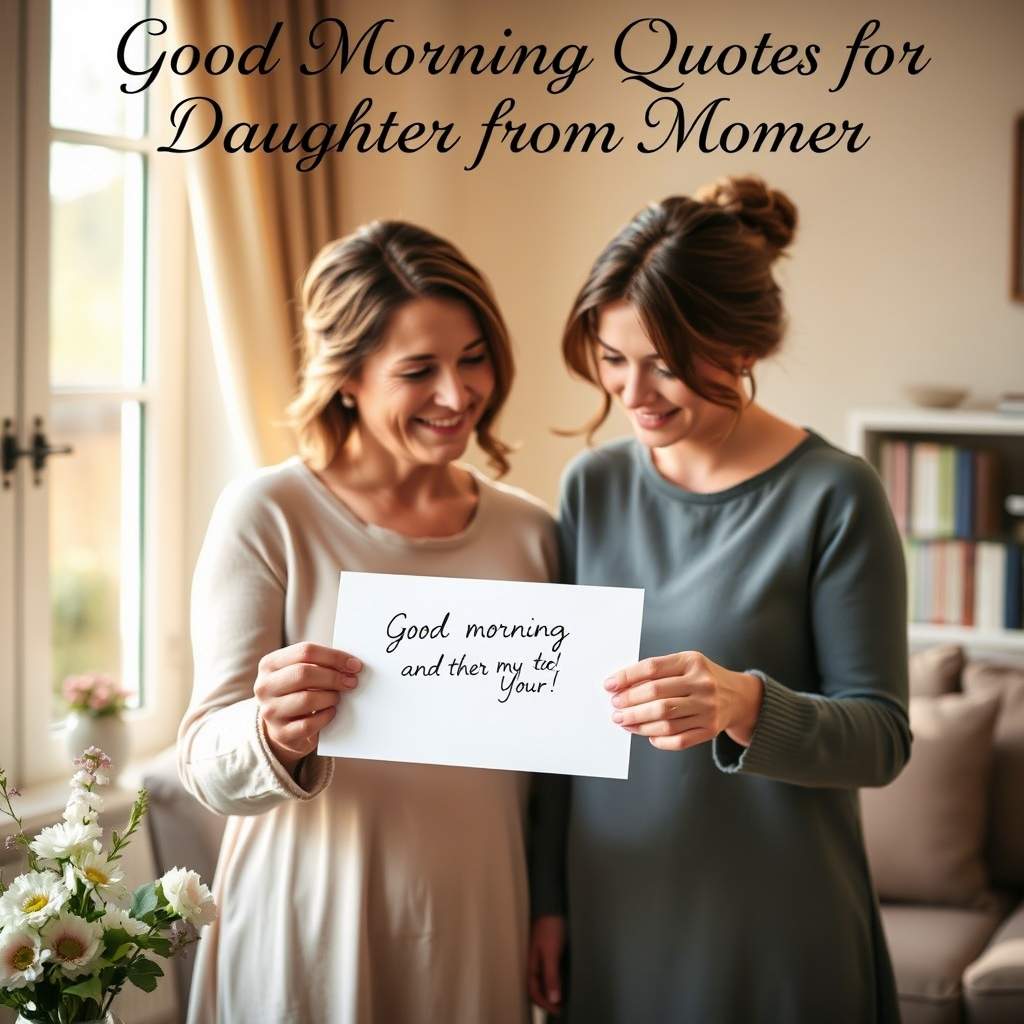 Good Morning Quotes for Daughter from Mother