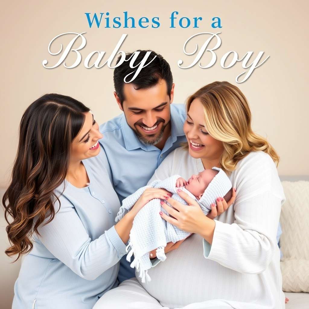 Wishes for Baby Boy Birth Announcements